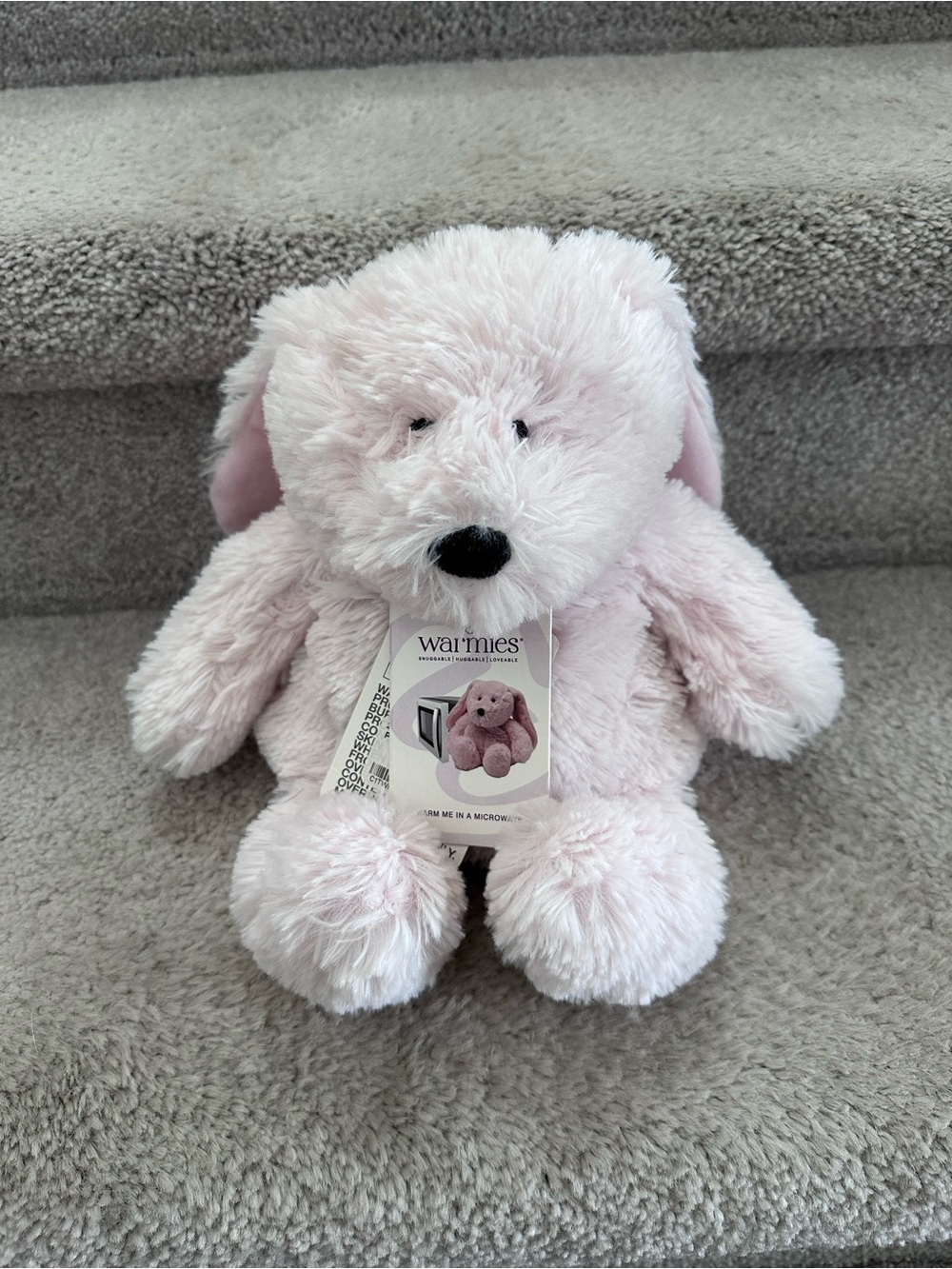 Warmies® Heatable Plush Lavender Scented Bunny - Soft Light Pink Comfort Toy NWT
